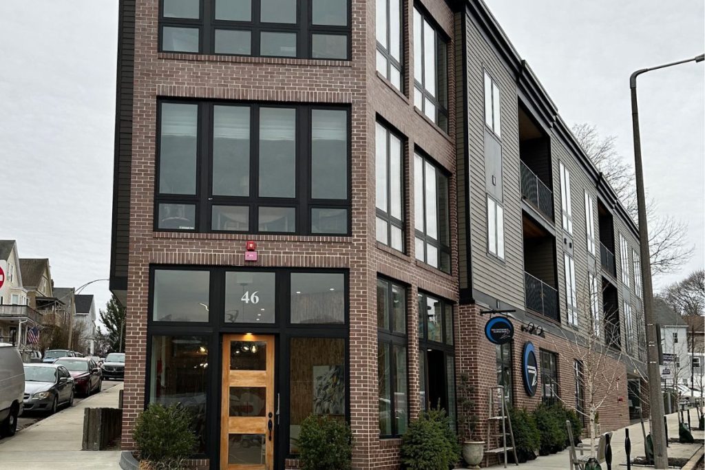 Mixed use development in Roslindale Ma