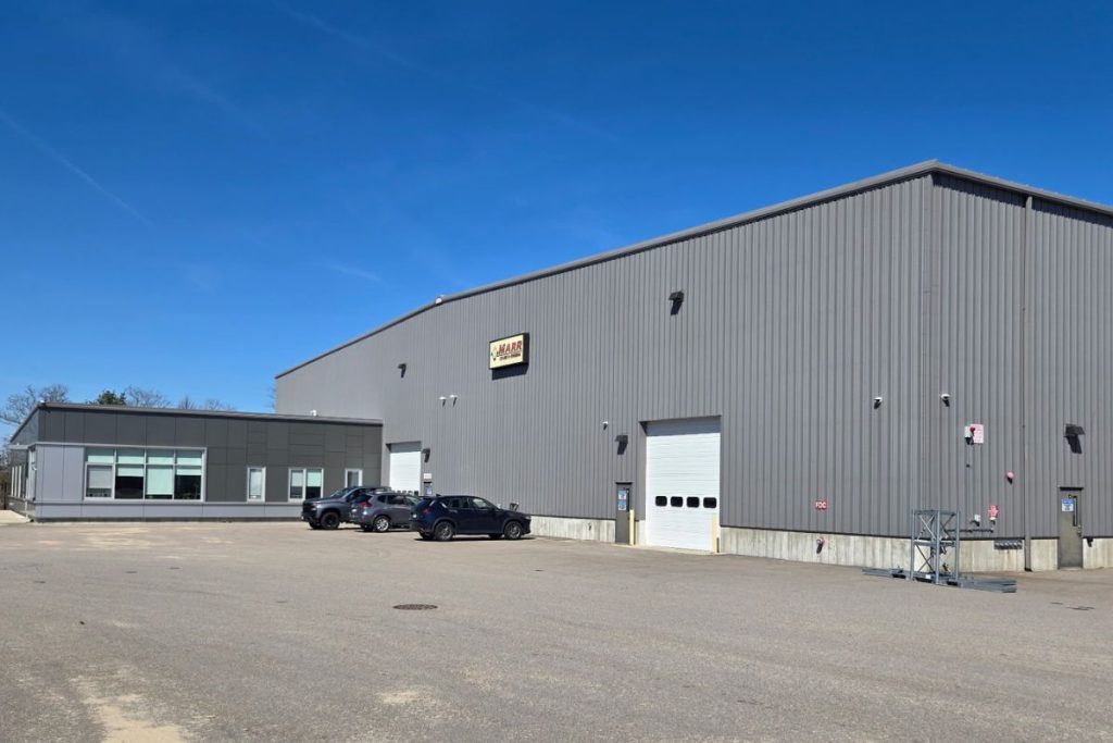 Exterior of office and industrial building in Braintree MA designed by Choo architects